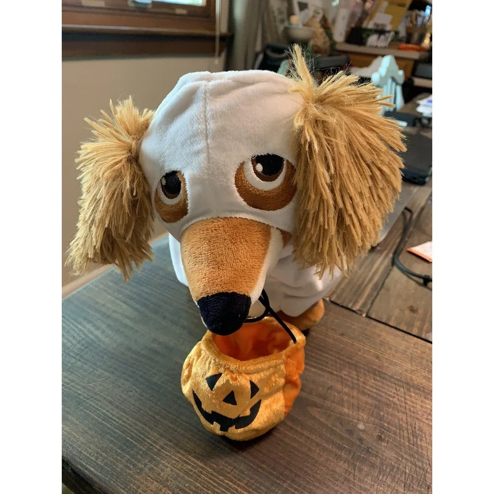 Gemmy Animated Halloween Dancing Ghost Dog Plush singing Give Me More ~ w/ VIDEO